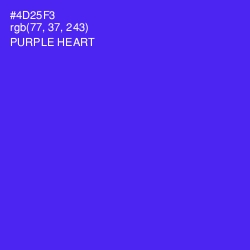 #4D25F3 - Purple Heart Color Image